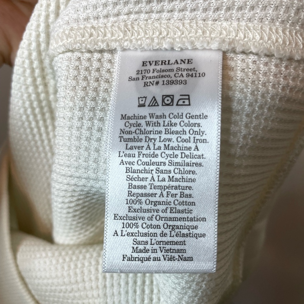 NWT Everlane The Waffle Henley Long Sleeve Top - Picture 11 of 13